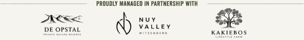 Proudly managed in partnership with De Opstal Private Nature Reserve, Nuy Valley Witzenberg and Kakiebos Lifestyle Farm